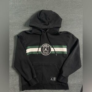 Nike Men’s Large Air Jordan PSG Paris Saint-Germain Sweatshirt Logo Hoodie EUC